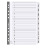 Exacompta Mylar Printed 160 GSM Indices A4 31 Part 1 to 31 Numbered Tabs