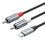 Vention BIKHH audio cable 2 m 2 x RCA USB Type-C Grey