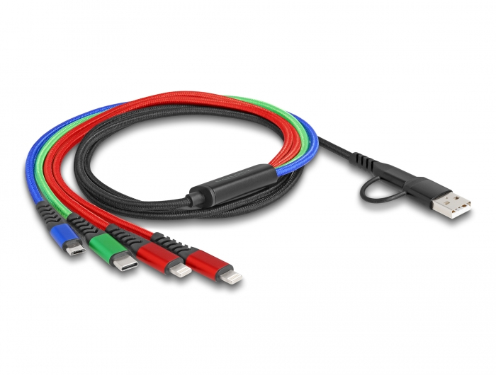 Image of DeLOCK 87884 USB cable 1.2 m USB 2.0 USB A/USB C 2 x Lightning /...