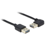 DeLOCK 5m USB 2.0 A m/m 90° USB cable USB A Black