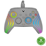Turtle Beach Afterglow Wave Grey Wired RGB Gaming Controller with Mappable Buttons, Hall-Effect Hair Triggers and Audio Controls. Licensed for Xbox Series X orS, Xbox One & Windows