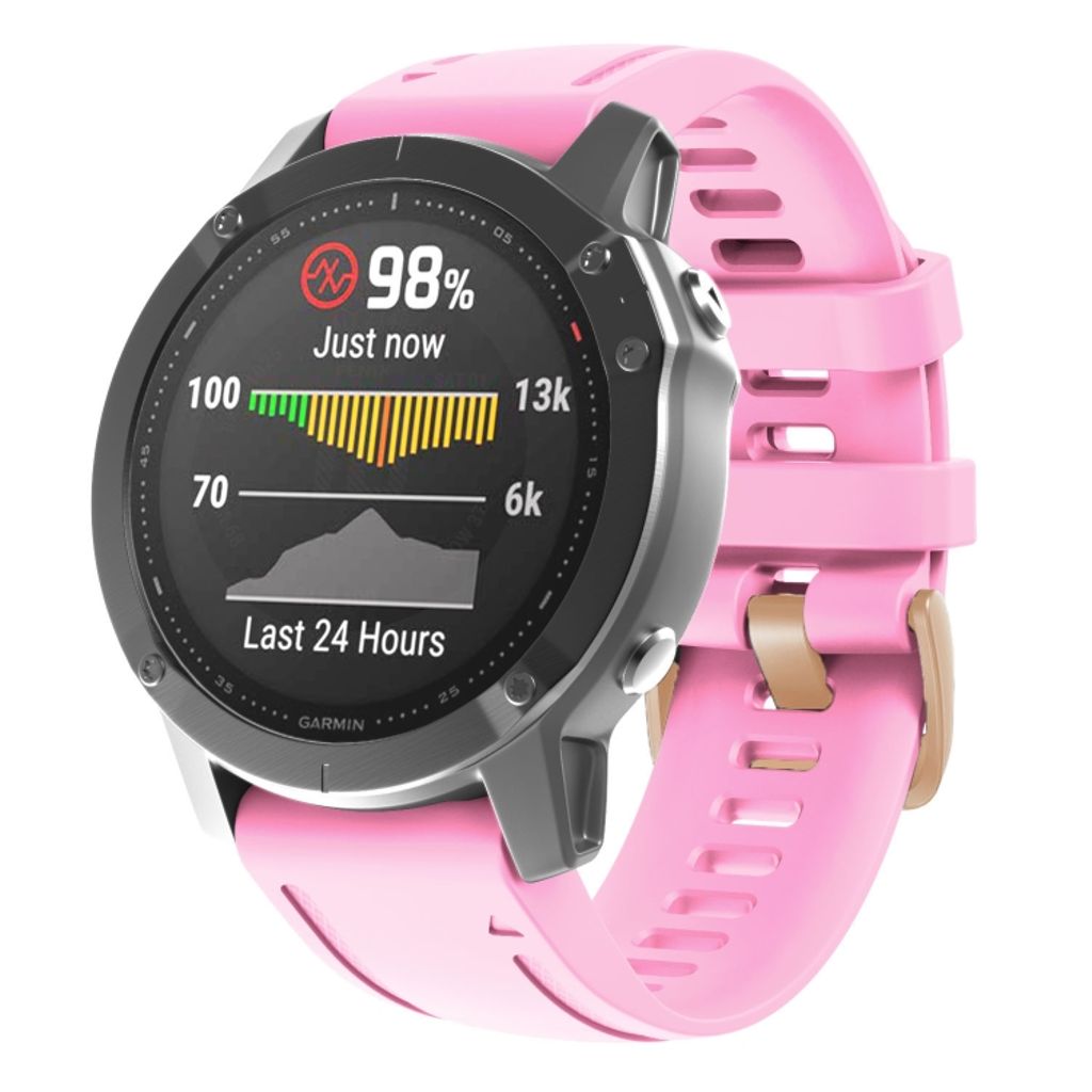 EU Product - Fenix 7S / 6S Pro / 5S Plus Silicone Watch Band - Pink thumbnail