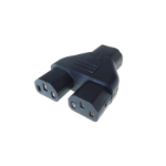 connektgear Mains Power Splitter Adapter - C14 Plug to 2 x C13 Sockets