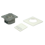 VALUE Cat.6a Flush Mount Wall Jack, STP, horizontal white