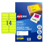 Avery 35947 printer label Yellow Self-adhesive printer label