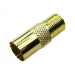 Cables Direct 3-FF-9F cable gender changer RF Coax TV Aerial F Type Gold