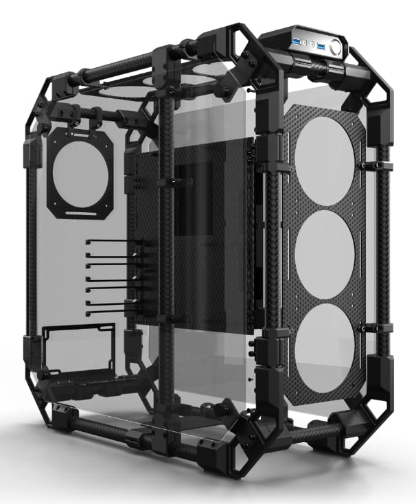Alphacool Apex Skeleton Full Tower Black. Carbon