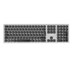 LogiLink Keyboard, BT 5.0 & 2.4G, aluminum, grey
