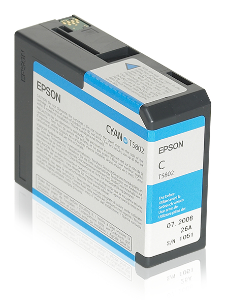 Image of Epson C13T580200/T5802 Ink cartridge cyan 80ml for Epson Stylus...