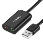 Ugreen EU Product - External Sound Card Music Adapter  USB-A  3.5mm Mini Jack  15cm