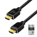 LogiLink HDMI cable, A/M to A/M, 8K/60 Hz, 48 Gbps, metal, nylon, certified, black, 2 m