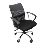 NEXTEP Silla Ejecutiva NEXTEP NE-650E Altura Ajustable y Reclinable Giratoria y Cromada - Color Negro.