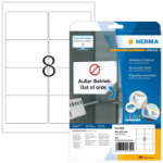 HERMA Removable labels A4 96x63.5 mm white Movables/removable paper matt 200 pcs.