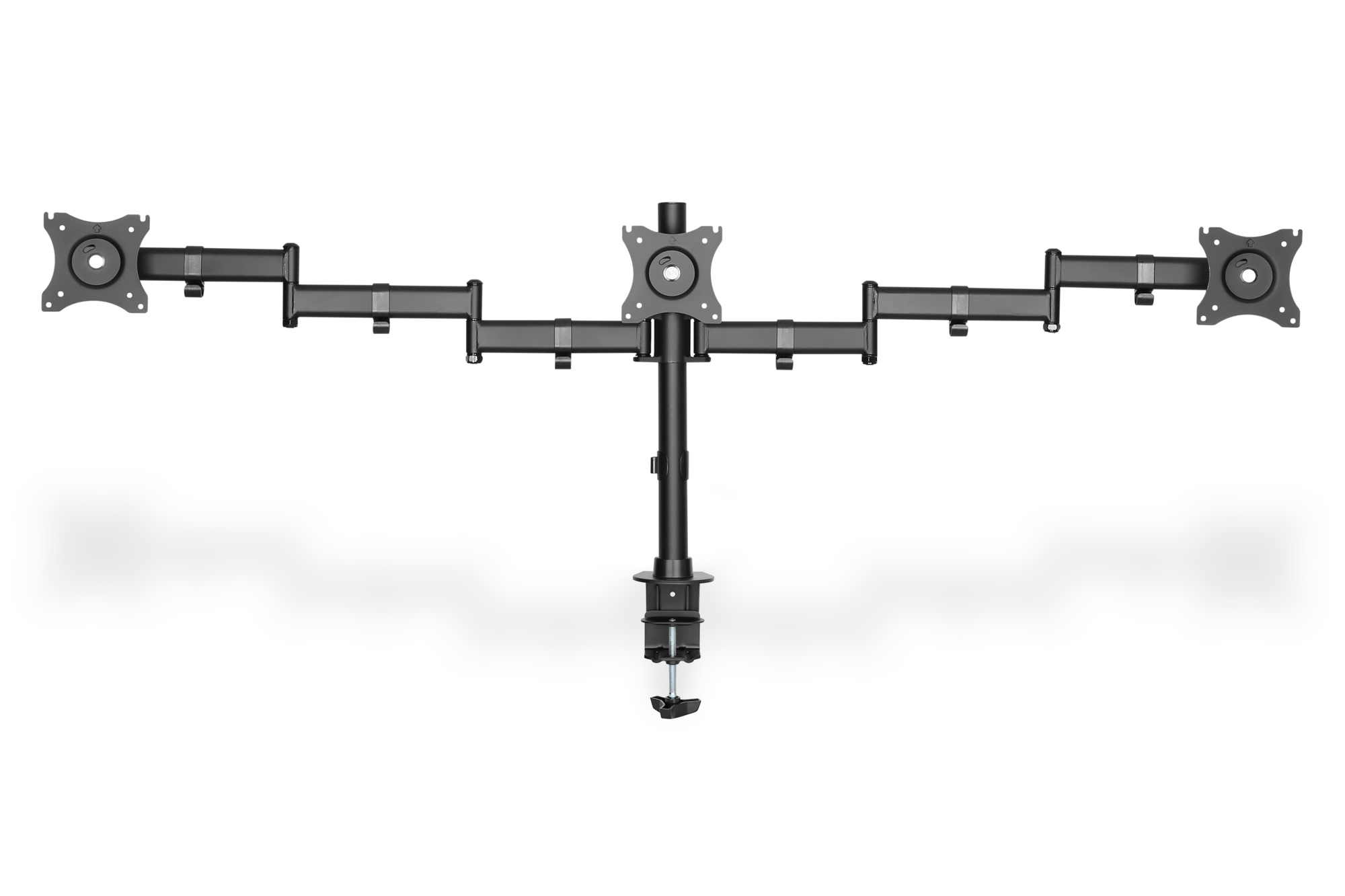 Image of Digitus Universal Triple Monitor Stand with clamp mount