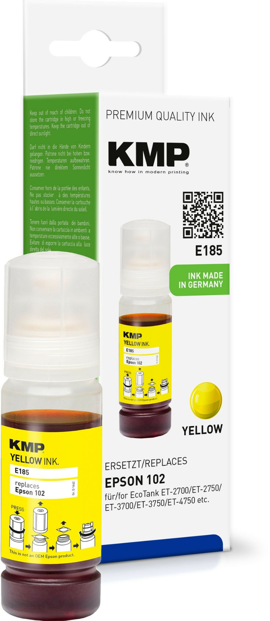 KMP E185 ink cartridge 1 pc(s) Compatible Yellow