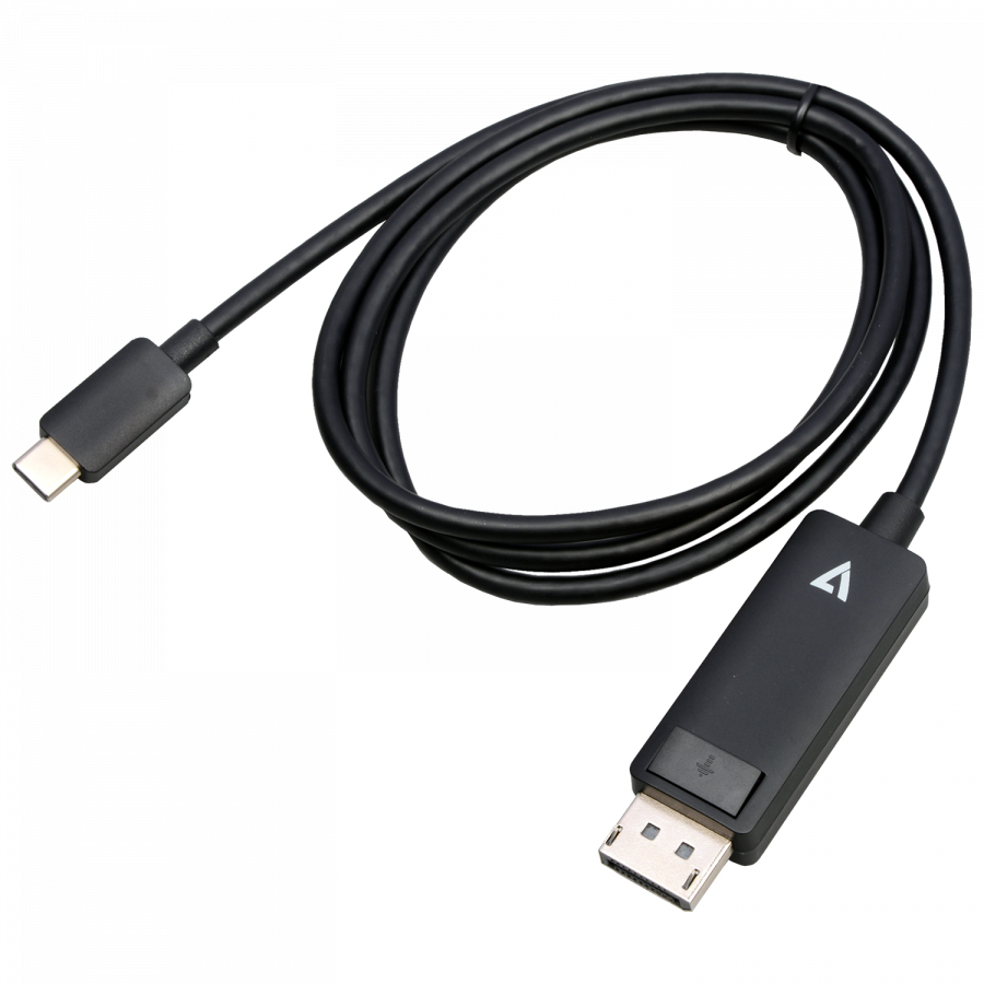 Image of V7 V7USBCDP14-1M video cable adapter DisplayPort USB Type-C Black