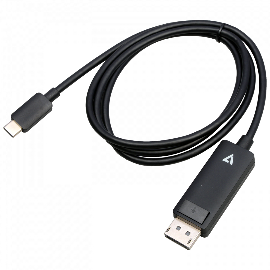 Photos - Cable (video, audio, USB) V7 V7USBCDP14-1M video cable adapter DisplayPort USB Type-C Black 