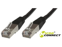 Image of Microconnect SSTP CAT6 0.5M networking cable Black S/FTP (S-STP)