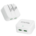 Plugable Technologies PS-40C2W mobile device charger Universal White AC Fast charging Indoor