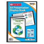 Tiger A4 Presentation Display Book 40 Pocket Black - 300933