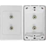 Digitek Double F-Type Coaxial Wall Plate