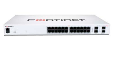 Image of Fortinet L2+ managed POE switch with 24GE ports, 12 of which are...