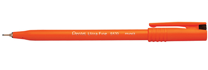 Image of Pentel Ultra Fine fineliner Black 12 pc(s)