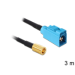 DeLOCK 88652 coaxial cable RG-174 3 m SMB FAKRA Z Black