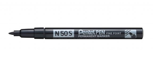 Photos - Felt Tip Pen Pentel N50S marker 1 pc(s) Black Bullet tip N50S-A 
