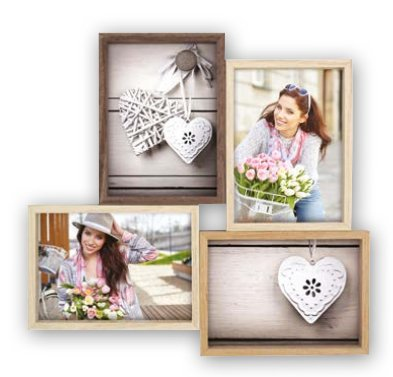 Image of ZEP Montreaux 4Q - Multicolour - Multi picture frame - Wall - 10 x...