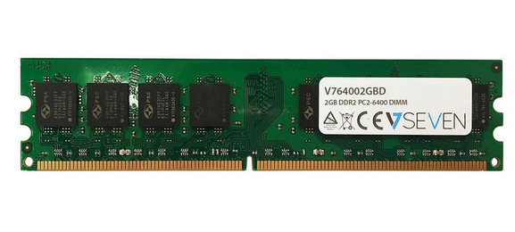 Image of V7 V764002GBD memory module 2 GB 1 x 2 GB DDR2 800 MHz