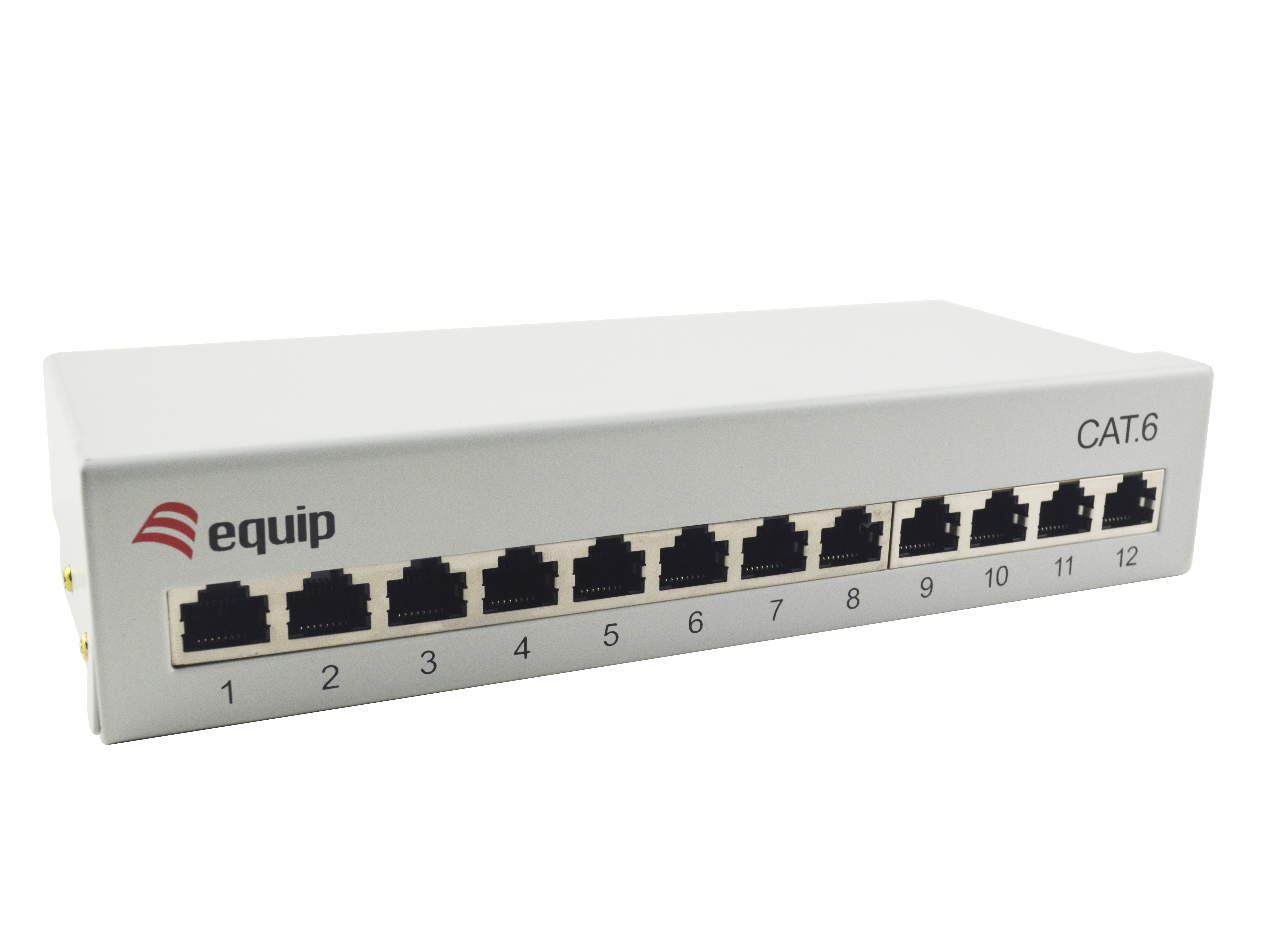 Image of Equip 12-Port Cat.6 Desktop Patch Panel , Light Grey