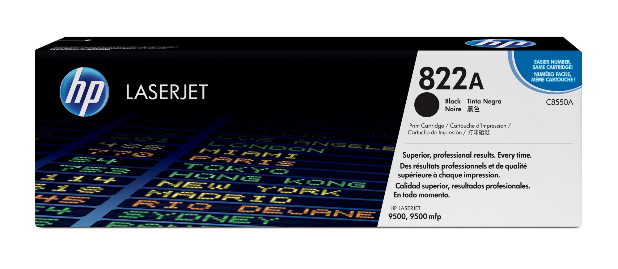 HP C8550A/822A Toner black, 25K pages/5% for HP Color LaserJet 9500