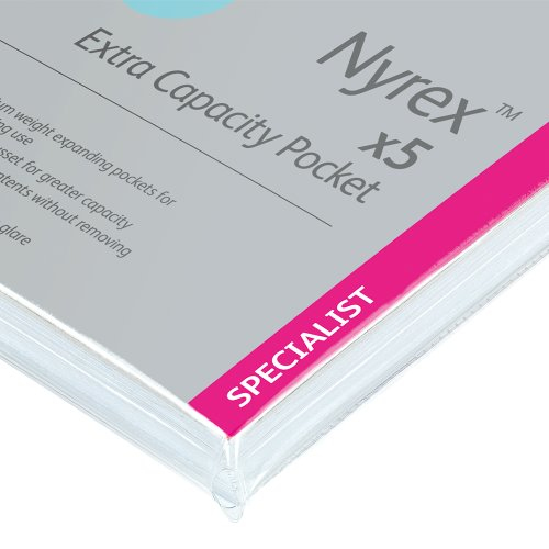 Rexel Nyrex Heavy Duty Extra Capacity Pockets (5)
