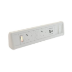 POWERDATA P-PACK DESK WHITE 2X POWER - USB A & C - 2X CAT.6 COUPLER -