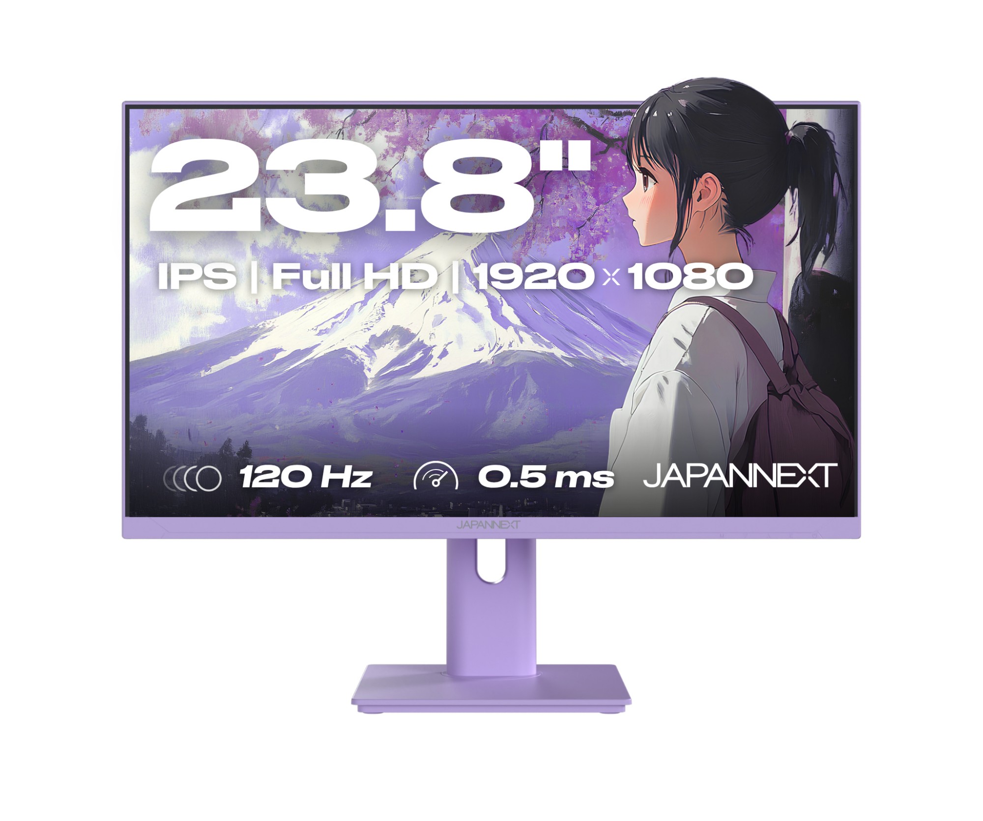 JAPANNEXT JN-I238FHD120F-HSP-PP computer monitor 60.5 cm (23.8") 1920 x 1080 pixels Full HD LCD Purple