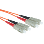 ACT 10 meter LSZH Multimode 62.5/125 OM1 glasvezel patchkabel duplex met SC connectoren