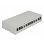 DeLOCK Keystone Patch Panel 12 Port grey