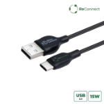 Microconnect ECO-USB3.1CCHAR2B USB cable USB 2.0 2 m USB A USB C Black