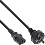 InLine B-16652F power cable Black 1.8 m Power plug type I C13 coupler