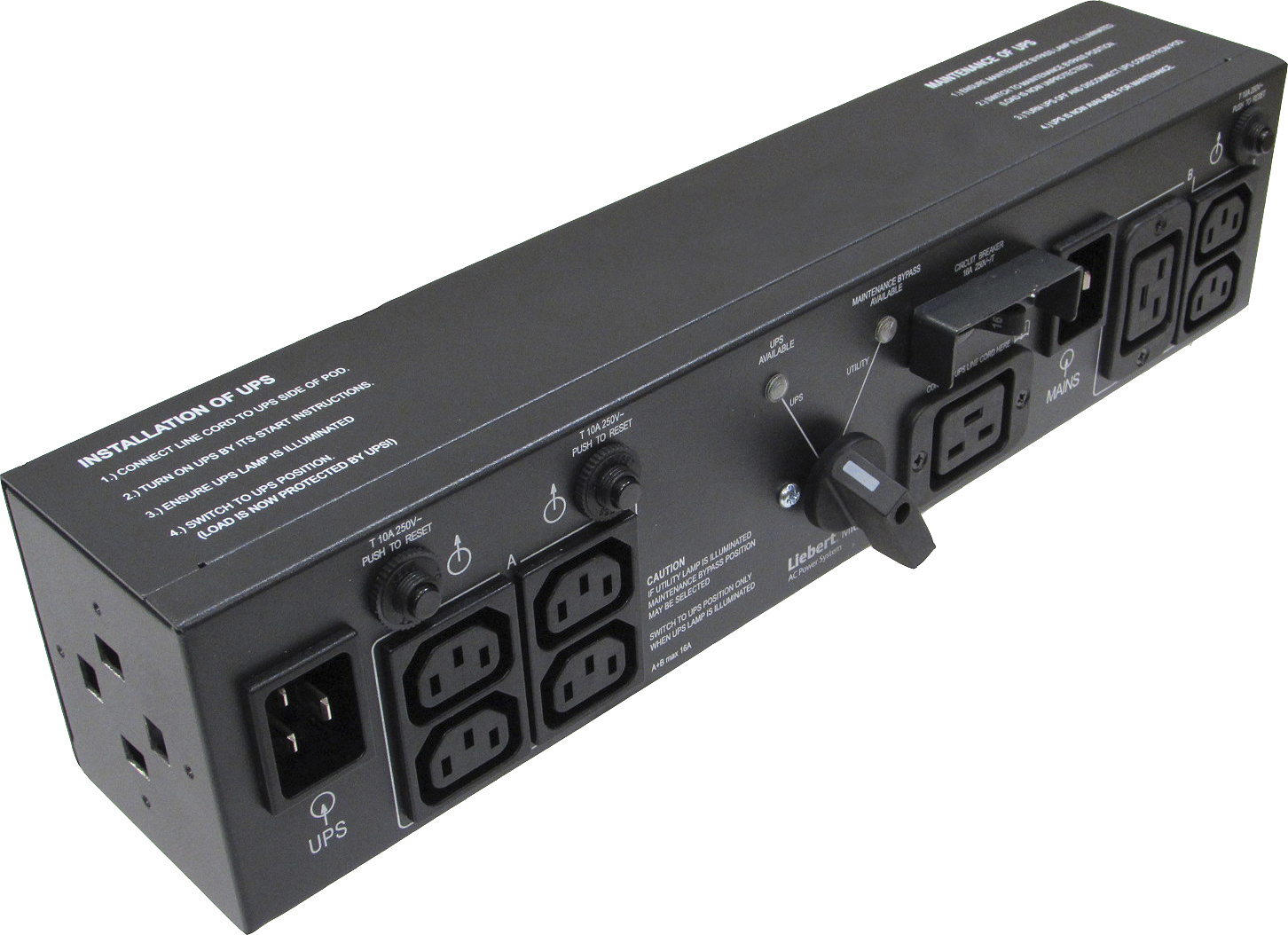 Photos - Server Component Vertiv MP2-220L power distribution unit  4 AC outlet(s) 2U Black (PDU)