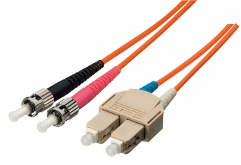 Image of Equip ST/SC Fiber Optic Patch Cable, OS2, 10m