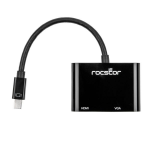 Rocstor Y10A261-B1 interface hub Mini DisplayPort Black