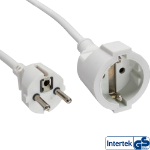 InLine Power extension cable, white, 3m