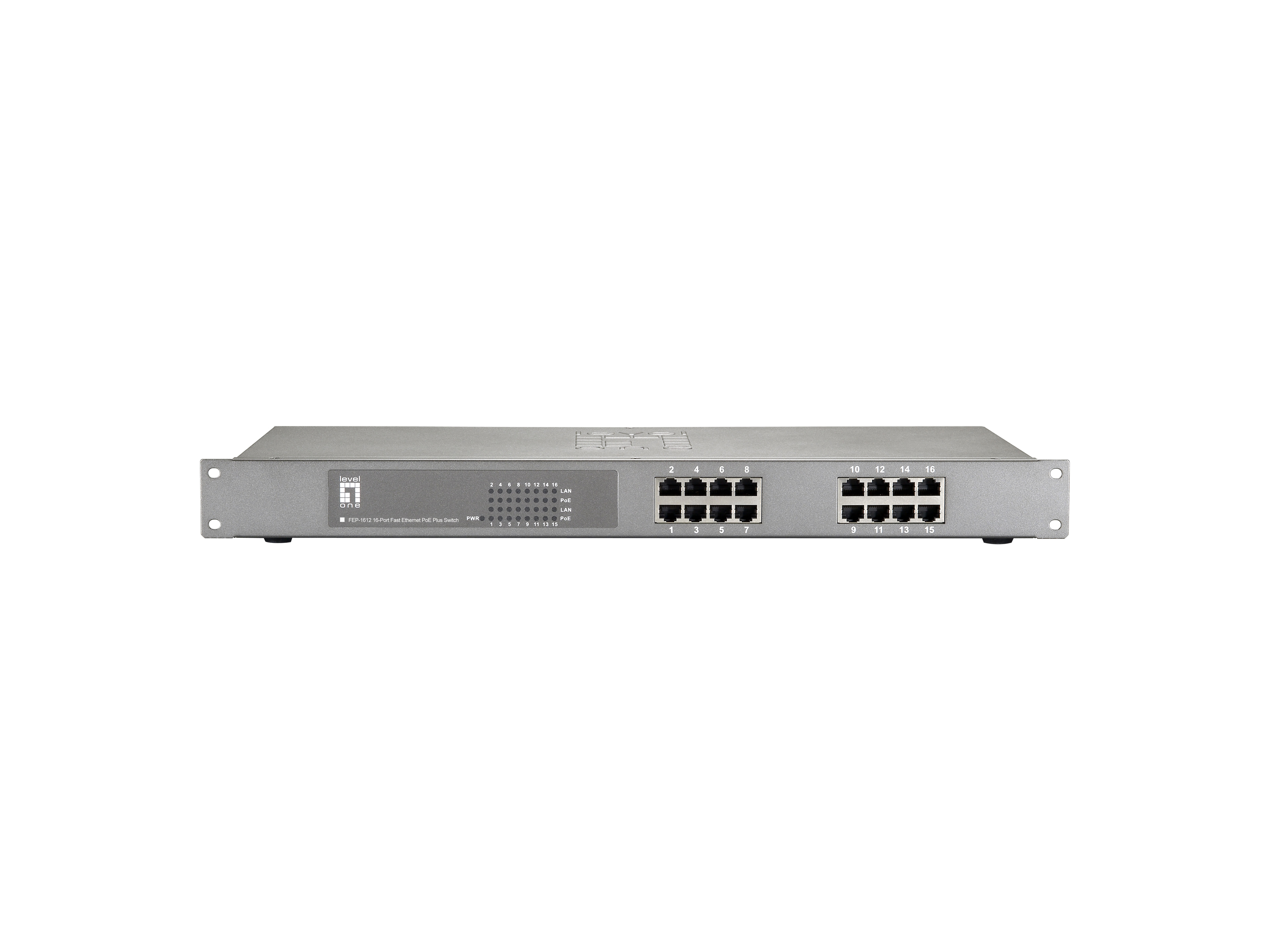 Image of LevelOne 16-Port Fast Ethernet PoE Switch, 802.3at/af PoE, 150W
