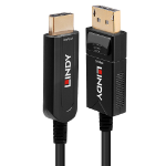 Lindy 20m Fibre Optic Hybrid DP 1.2 to HDMI 18G Cable