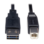 Tripp Lite UR022-003 Universal Reversible USB 2.0 Cable (Reversible A to B M/M), 3 ft. (0.91 m)