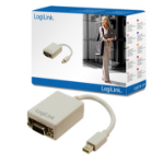LogiLink Mini DisplayPort / VGA Adapter 0.09 m VGA (D-Sub) Grey