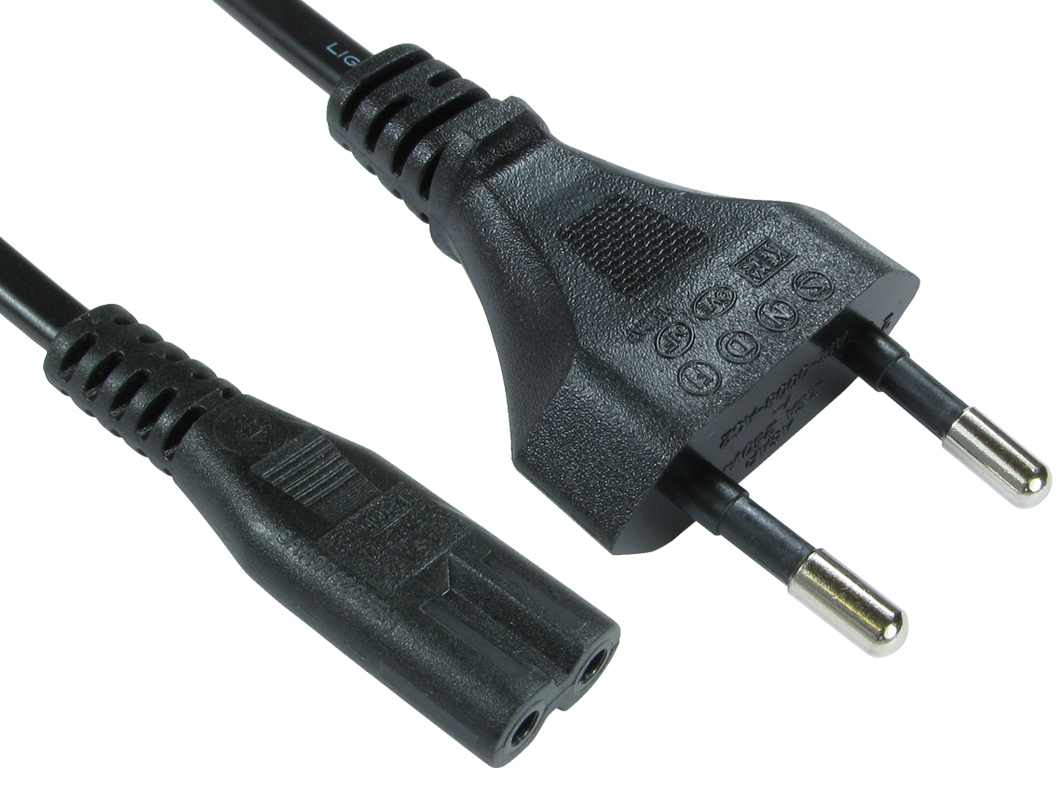 Cables Direct Euro - C7 3m Black C7 coupler