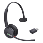 Yealink WH64 Hybrid Mono UC Headset Wireless Head-band Office/Call center Micro-USB Bluetooth Black